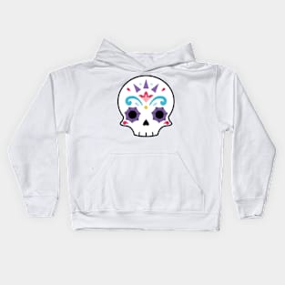 Sugar skull cobweb Kids Hoodie